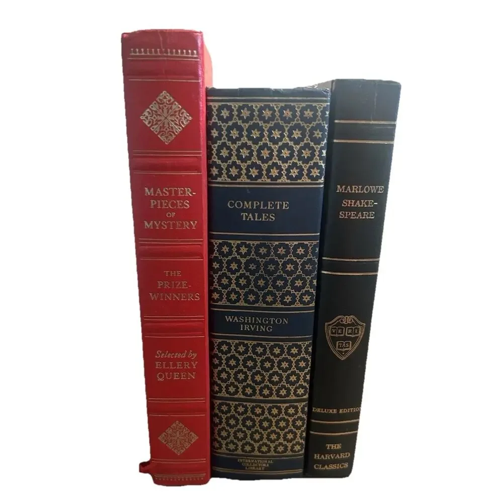 Vtg Lot Of 3 Collectors HC Books Prize Winners Complete Tales Marlowe Shakespear